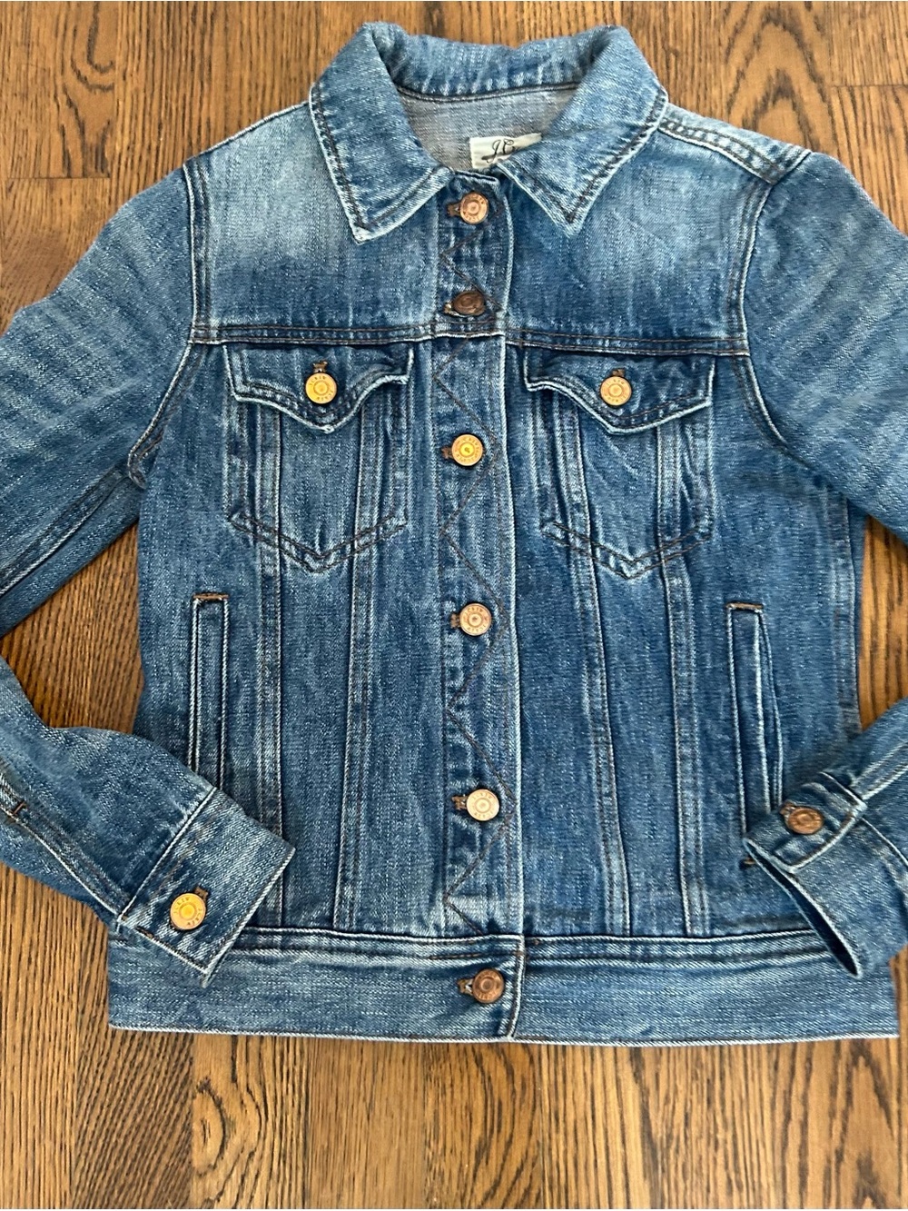 J. Crew Blue Denim Jacket with Button Front - Picture 3 of 11
